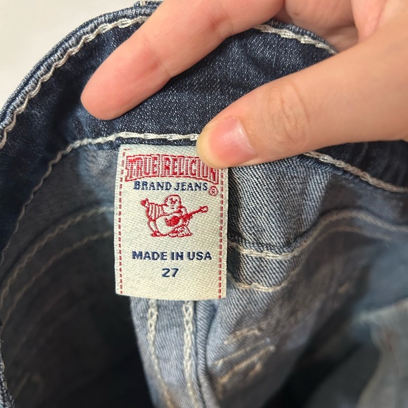 Authentic dark blue True Religions, Gem detailing throughout. Size 27 - Picture 8 of 11